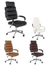 Laden Sie das Bild in den Galerie-Viewer, Lederbürostuhl CAMPA – maximaler Komfort bis 135 kg