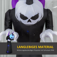 Laden Sie das Bild in den Galerie-Viewer, Aufblasbare Halloween-Dekoration – Kürbisgespenst mit LED-Beleuchtung, 210cm