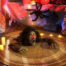 Laden Sie das Bild in den Galerie-Viewer, Halloween Dekoration kriechende Zombi-Oma, LED-Lichter und Soundfunktion, 140 cm