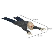 Laden Sie das Bild in den Galerie-Viewer, Halloween Dekoration heulender, kriechender Zombie 159 cm LED-Lichter Soundfunktion