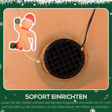 Laden Sie das Bild in den Galerie-Viewer, Aufblasbarer Lebkuchenmann mit Herzen, 245 cm mit LED-Beleuchtung. Weihnachten Deko Luftfigur wetterfest
