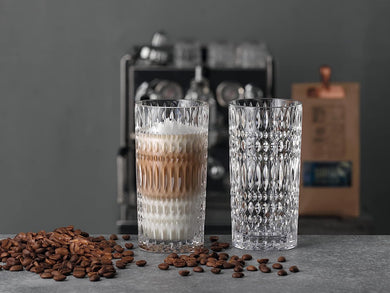 Ethno Barista Macchiato Longdrinkglas, Wasserglas 4er Set, Kristallglas