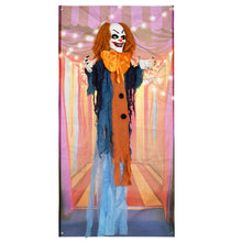 Laden Sie das Bild in den Galerie-Viewer, Animierte Halloween-Dekoration – Grusel-Clown mit Sound, LED &amp; Bewegung, 168 cm