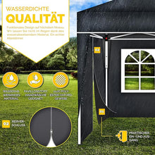 Laden Sie das Bild in den Galerie-Viewer, Faltpavillon wasserdicht. Pop Up. Mit 6 Seitenteilen. 3x6 Meter. Gartenzelt. Partyzelt. UV50+ Schutz. Einfaches Faltsystem.