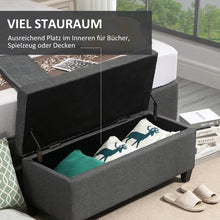 Laden Sie das Bild in den Galerie-Viewer, Sitzbank Polsterbank mit Stauraum Truhenbank Flur Schlafzimmer Wohnzimmer, diverse Farben. 100 x 40 x 44 cm