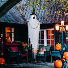 Laden Sie das Bild in den Galerie-Viewer, Animierte Halloween-Dekoration – Hängender Gefangenengeist mit Sound &amp; LED, 204 cm