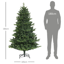 Laden Sie das Bild in den Galerie-Viewer, Künstlicher Weihnachtsbaum, 180 cm, naturgetreu, flammhemmend, inkl. Metallfuß
