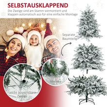 Laden Sie das Bild in den Galerie-Viewer, Künstlicher Weihnachtsbaum – 1,8 m mit Kunstschnee und LED-Lichtern