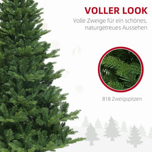 Künstlicher Weihnachtsbaum, 180 cm, naturgetreu, flammhemmend, inkl. Metallfuß