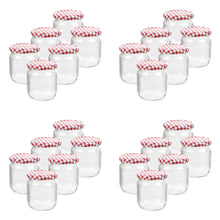Laden Sie das Bild in den Galerie-Viewer, Einmachglas Karo-Design, 425 ml, rund, 6er/12er/24er/48er Set