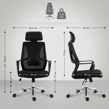 Laden Sie das Bild in den Galerie-Viewer, KAN ergonomischer und einstellbarer Chefsessel, Bürostuhl, Mesh-Stoff, schwitzfrei.