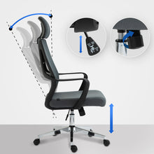 Laden Sie das Bild in den Galerie-Viewer, KAN ergonomischer und einstellbarer Chefsessel, Bürostuhl, Mesh-Stoff, schwitzfrei.
