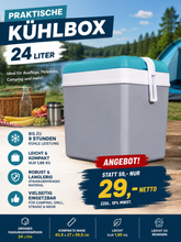 Laden Sie das Bild in den Galerie-Viewer, Stabile Kühlbox 24 Liter Inhalt. Für kalte Getränke und alles was man im Sommer braucht.