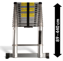 Laden Sie das Bild in den Galerie-Viewer, Teleskop-Anlegeleitern mit Aluminiumringen 260/320/380/410/440 cm