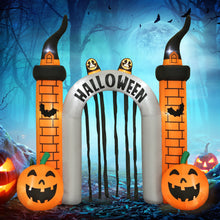 Laden Sie das Bild in den Galerie-Viewer, Aufblasbarer Halloween-Eingangsbogen mit LED-Beleuchtung, 322 cm hoch