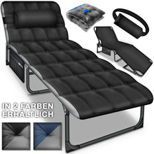 Laden Sie das Bild in den Galerie-Viewer, Campingbett, Klappliege. Mit Tragetasche. Belastbar bis 280 kg.