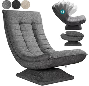 Richtig stylischer hochwertiger Luxus-Relaxsessel mit großer Rückenlehne 5-fach verstellbarer Neigungswinkel.