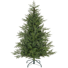 Laden Sie das Bild in den Galerie-Viewer, Künstlicher Weihnachtsbaum – 1,5 m, realistisches Aussehen, Schnellaufbau, inkl. Ständer, flammhemmend