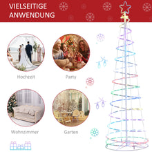 Laden Sie das Bild in den Galerie-Viewer, Moderner Spiral-Weihnachtsbaum mit LED-Lichtern – 183 cm