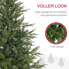 Laden Sie das Bild in den Galerie-Viewer, Künstlicher Weihnachtsbaum – 1,5 m, realistisches Aussehen, Schnellaufbau, inkl. Ständer, flammhemmend