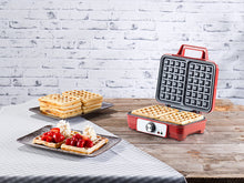 Laden Sie das Bild in den Galerie-Viewer, Waffelmaschine: Waffeleisen für belgische Waffeln mit stufenloser Temperatur-Regelung. 1000 Watt.