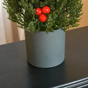 Mini-Weihnachtsbaum mit roten Beeren und Tannenzapfen – 47 cm