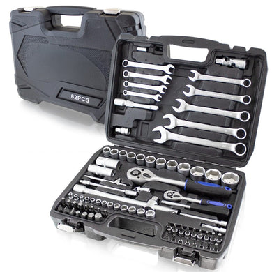 Ratschenkasten 82-teilig Ratschenschlüssel Werkzeugkoffer Ratschen 1/2