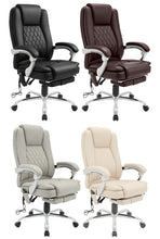 Laden Sie das Bild in den Galerie-Viewer, Massagesessel als Leder-Chefsessel RUBIN mit Liegefunktion. Bis 150 kg.