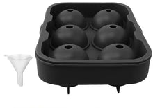 Laden Sie das Bild in den Galerie-Viewer, Coole Drinks, große Form: 6er-Silikon-Eiswürfelform für große runde Kugel-Eiswürfel