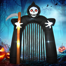 Laden Sie das Bild in den Galerie-Viewer, Aufblasbarer Halloween Sensenmann riesig 285 cm mit 8 LEDs