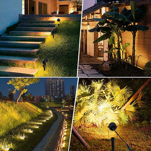 LED Gartenlicht 8er Set mit Gartenspieß. 8 x 3 Watt LED-Licht. Warmweiß.