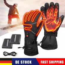 Laden Sie das Bild in den Galerie-Viewer, Handschuhe beheizbar mit 2 x 5000 mAh Akku. Für Skiurlaub, Motorrad. Im Winter in kalten Zeiten.