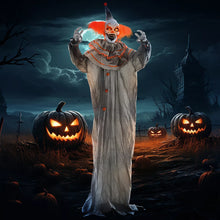 Laden Sie das Bild in den Galerie-Viewer, Halloween Dekoration Stehender Clown 183cm mit LED-Lichter Soundfunktion