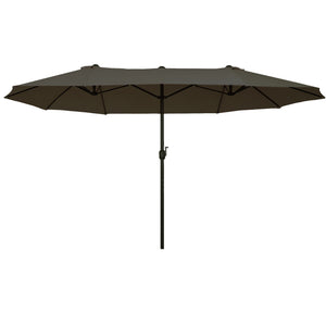 Doppel-Sonnenschirm 460x270 cm UV-Schutz 40+ - Groß, XXL, mit Schutzhülle und Kurbel