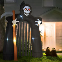 Laden Sie das Bild in den Galerie-Viewer, Aufblasbarer Halloween Sensenmann riesig 285 cm mit 8 LEDs