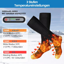 Laden Sie das Bild in den Galerie-Viewer, Heizbares Paar Socken mit 2 x Akku 4000 mAh. Nie mehr kalte Füße! Perfekt in der kalten Jahreszeit.