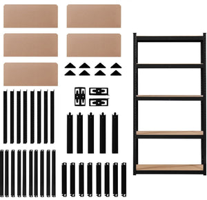 2er Set schwarze Schwerlastregale 180 x 90 x 40 cm jeweils bis 875 kg