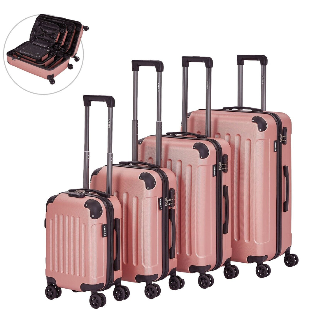 Reisekoffer 4er Set I Hartschale I Trolley Kofferset I Teleskopgriff I 360° Rollen I S-M-L-XL