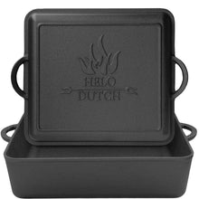 Laden Sie das Bild in den Galerie-Viewer, Dutch Oven Set – Gusseiserner Feuertopf mit Deckelheber. Verschiedene Größen.