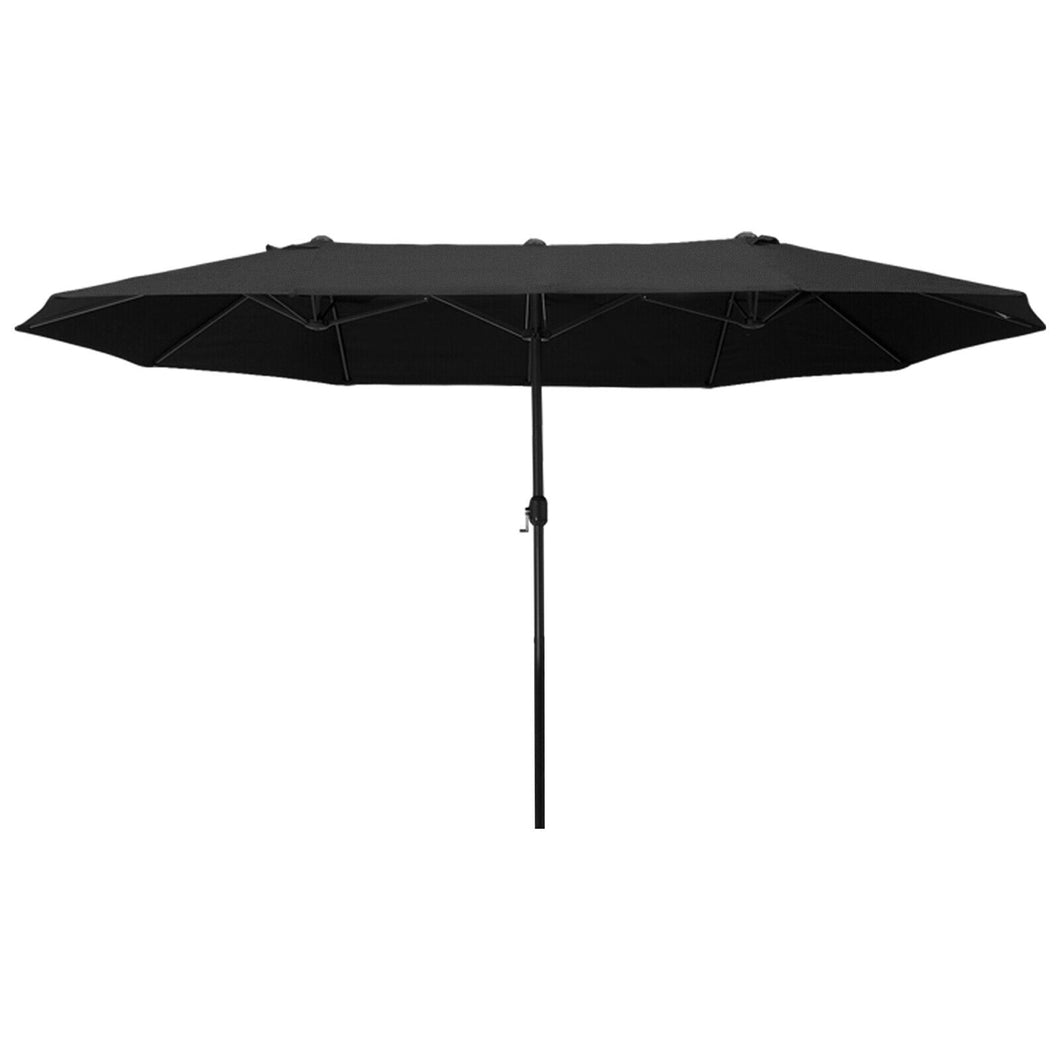 Doppel-Sonnenschirm 460x270 cm UV-Schutz 40+ - Groß, XXL, mit Schutzhülle und Kurbel