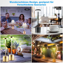 Laden Sie das Bild in den Galerie-Viewer, LED Tischlampe. Lampe mit Dimmung. Akkubetrieb. Nachttisch, Gartentisch. Exklusiv. Touch-Funktion