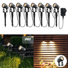 Laden Sie das Bild in den Galerie-Viewer, LED RGB Color Gartenlicht 6er Set mit Gartenspieß. 4 x 3 Watt Farbige LED-Licht. Fernbedienung