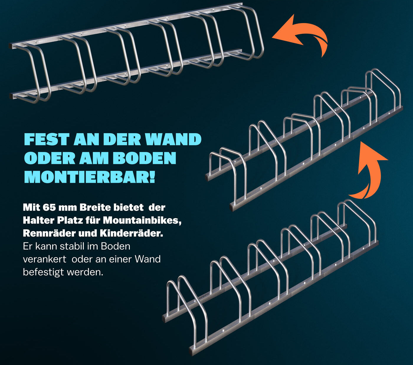 Fahrradständer für Abstellplätze von 2 bis 12 Fahrräder – Premium Box GmbH
