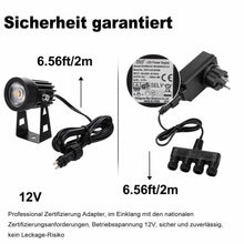 Laden Sie das Bild in den Galerie-Viewer, LED Gartenlicht 8er Set mit Gartenspieß. 8 x 3 Watt LED-Licht. Warmweiß.