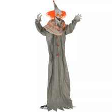 Laden Sie das Bild in den Galerie-Viewer, Halloween Dekoration Stehender Clown 183cm mit LED-Lichter Soundfunktion