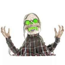 Laden Sie das Bild in den Galerie-Viewer, Halloween Dekoration Skelett 70 cm Halbkörper LED-Lichter Soundfunktion