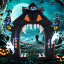 Laden Sie das Bild in den Galerie-Viewer, Halloween aufblasbarer Bogen 300 cm Halloween-Deko mit LED-Beleuchtung