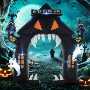 Halloween aufblasbarer Bogen 300 cm Halloween-Deko mit LED-Beleuchtung