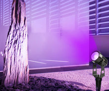 Laden Sie das Bild in den Galerie-Viewer, LED RGB Color Gartenlicht 6er Set mit Gartenspieß. 4 x 3 Watt Farbige LED-Licht. Fernbedienung