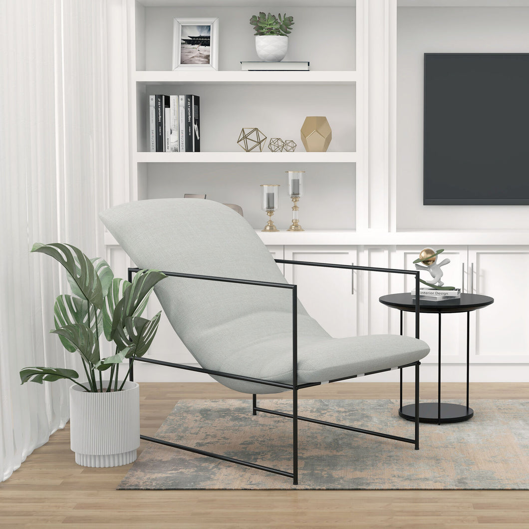 Lounge-Sessel beige Polstersessel mit Armlehne. Leinen. Beige. – Premium Box GmbH